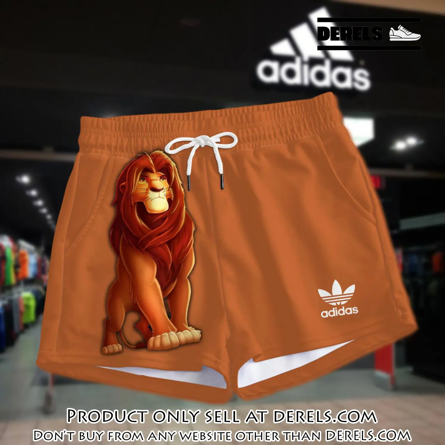 Premium lion king in adidas women shorts lady beach shorts wms1081 dr3458659